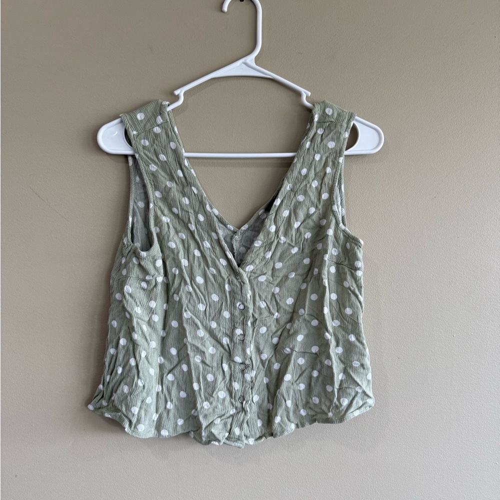 ASOS Sage Polka Dot Tank Top